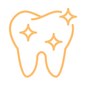 illustration outline tooth sparkling