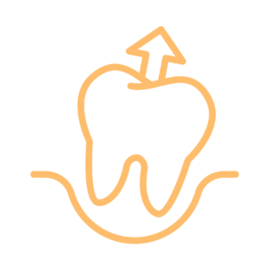 illustration outline tooth being extracted