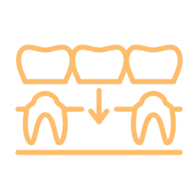 illustration outline tooth bridge