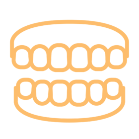 illustration outline dentures